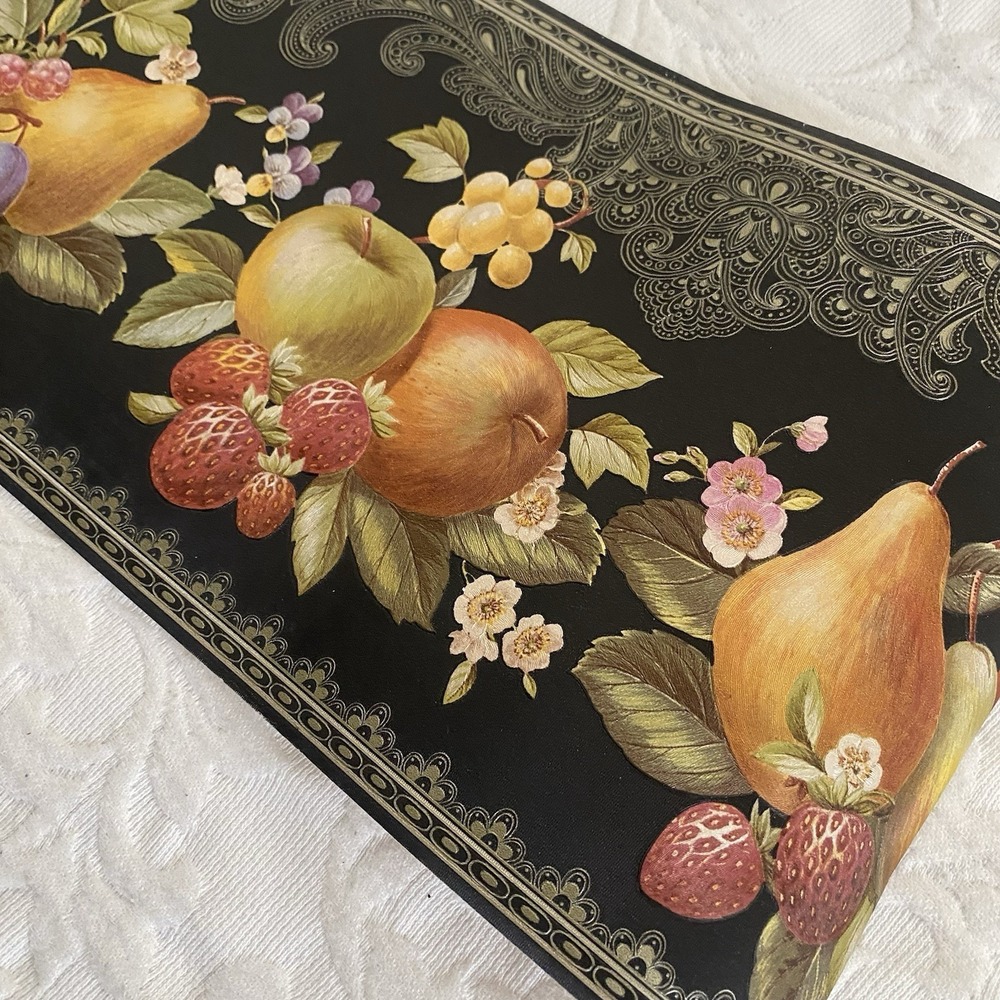 Lot 2‎ Brewster Fruit Wallpaper Border  Pear Strawberry French Country B6627L